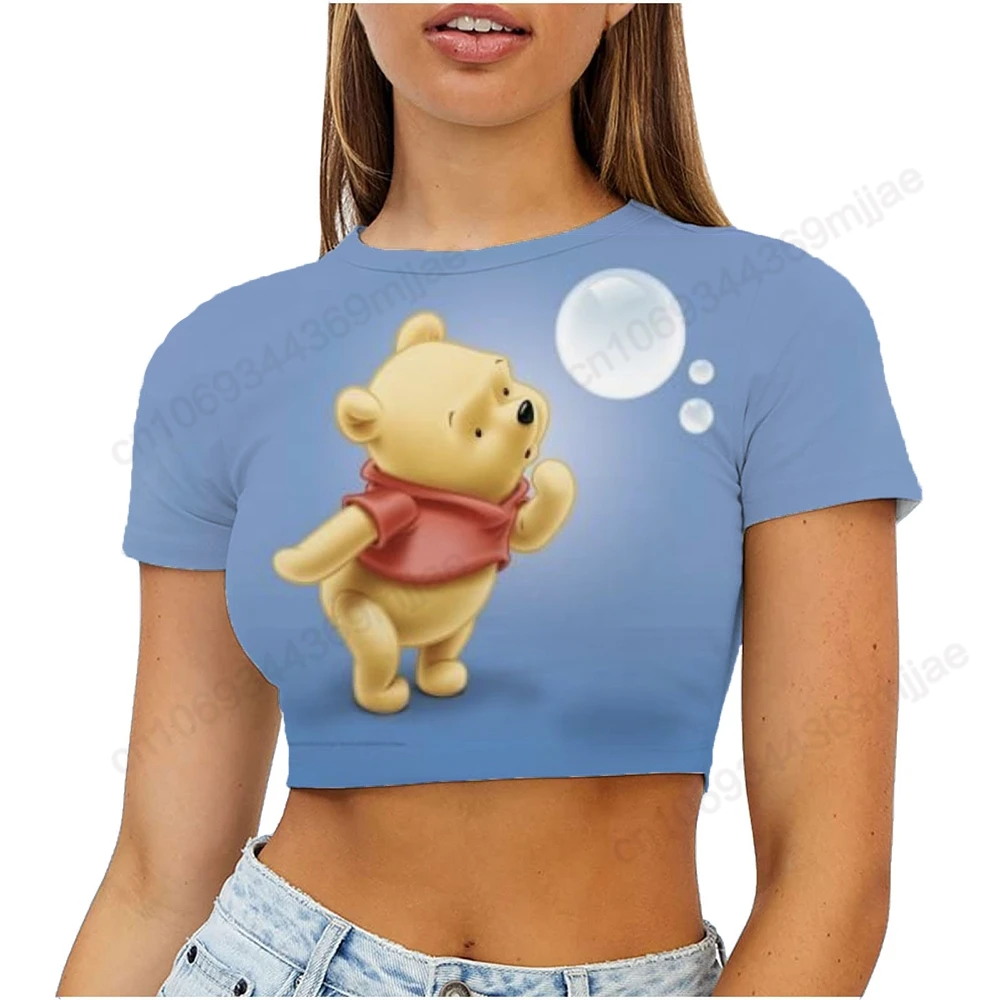 

Disney Y2k Clothes Women Round Neck Woman Clothing Sexy Women's -shir T Shirt for Women Short Top T-shirt One Pieces 2000s Tops