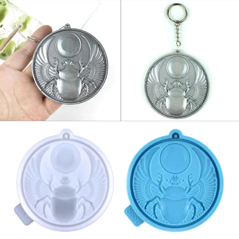 

DIY Semi-stereoscopic Insect Keychain Silicone Epoxy Mold DIY Ornaments Pendant Crafting Mould for Valentines Gift