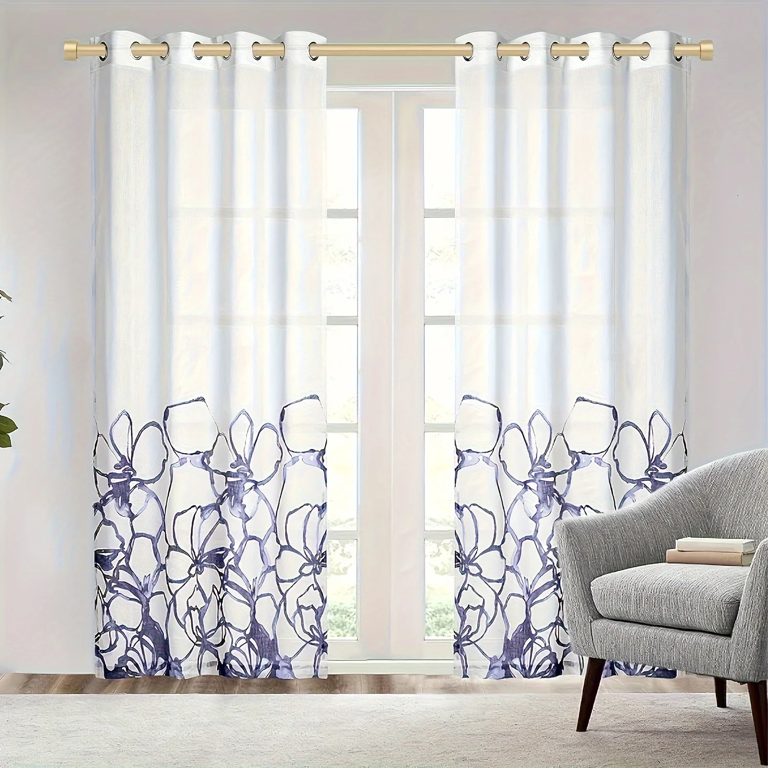 Регулируемый Золотистый металлический карниз диаметром от 18 до 120 дюймов.