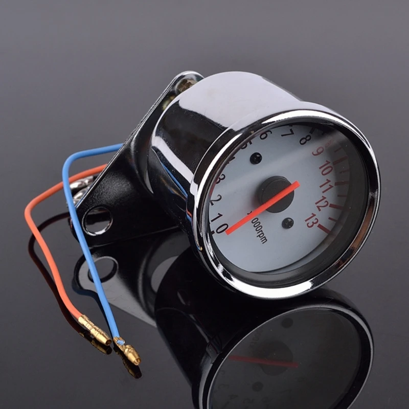 

Motorcycle Tachometer Skillful Manufacture Retro Motorcycle Tachometer 0-13000 Tach RPM-Gauge Rev Counter Universal GTWS