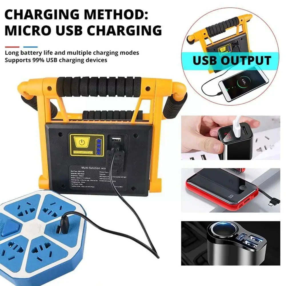 

20W COB 1500LM Led Folding Work Light USB Rechargeable Portable Camping Outdoor Lamp Z2Z9