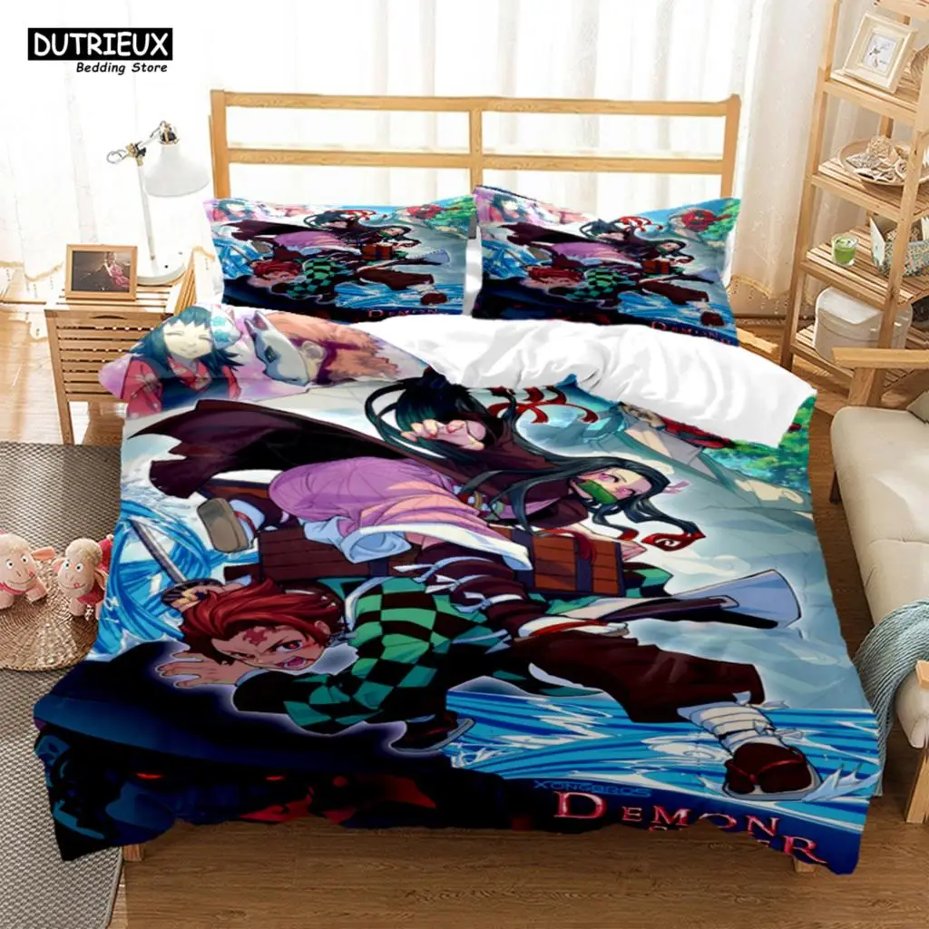 

Обложка с изображением рассекающего демонов, комплект детской постельного белья с цифровой печатью для мальчиков, подростков, детские обложки