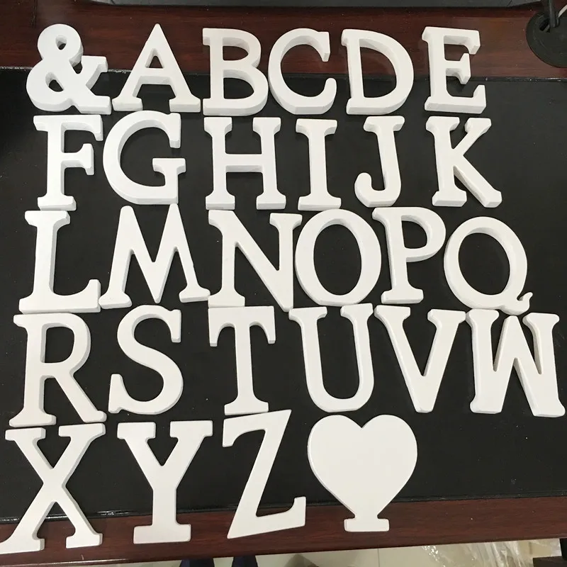 

Letters Decoration Party Wedding Home Decor Wooden Letters Alphabet Word Letter White Name Design Art Crafts Standing DIY