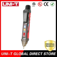 uni t non contact ac voltage detector ut12e volt pen ip67 indicator led flashlight socket wall volt test pencil 24v 1000v ut12m