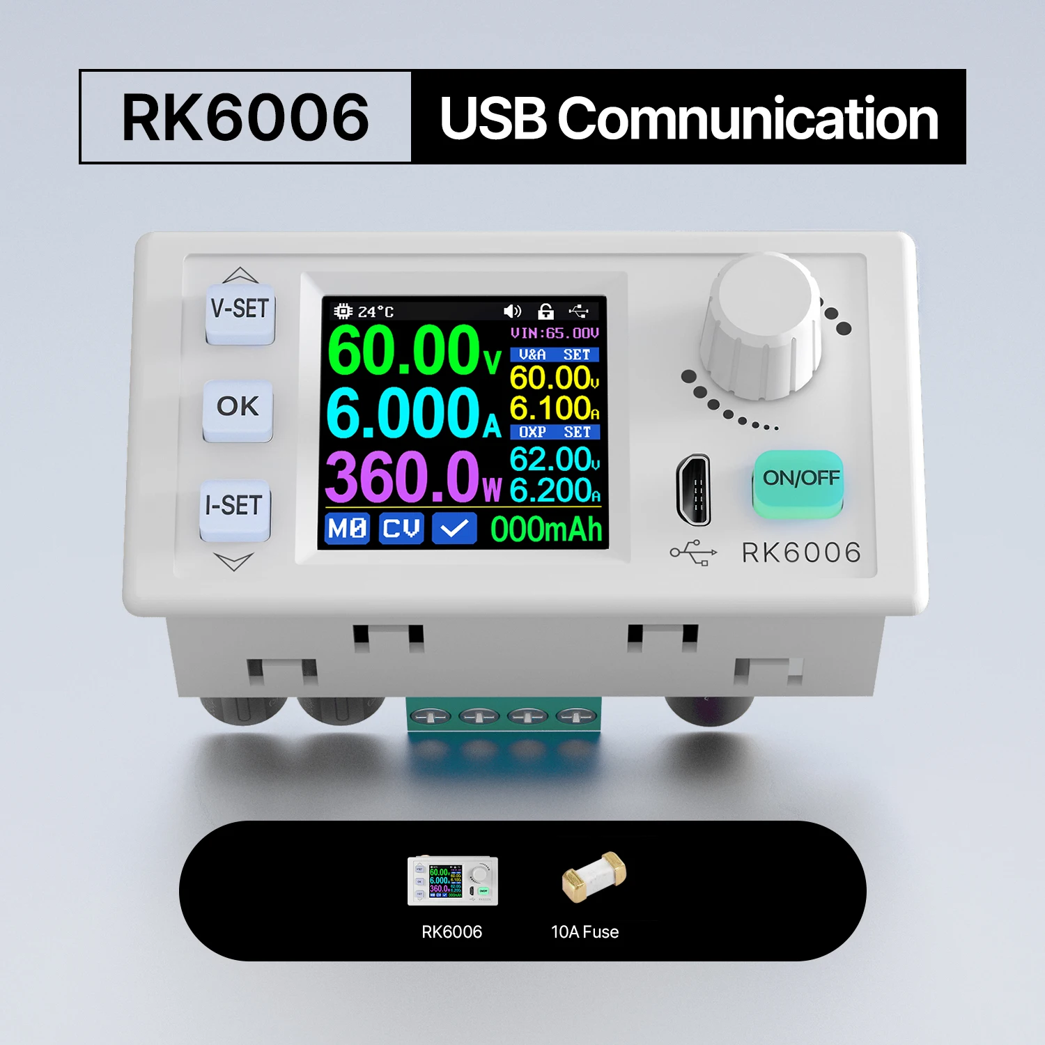 Регулируемый источник питания RK6006 постоянного тока USB-преобразователь