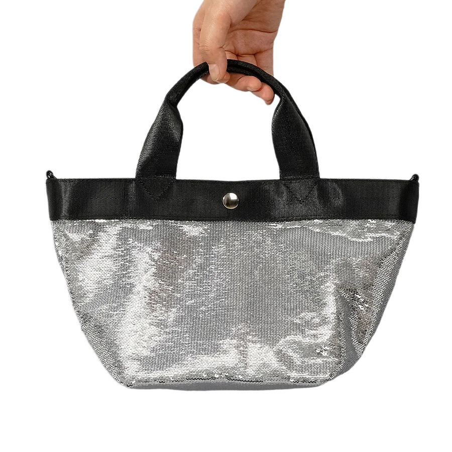 Vintage Shiny Sequin Crossbody Bag for Women, Large Capacity Shoulder Handbag