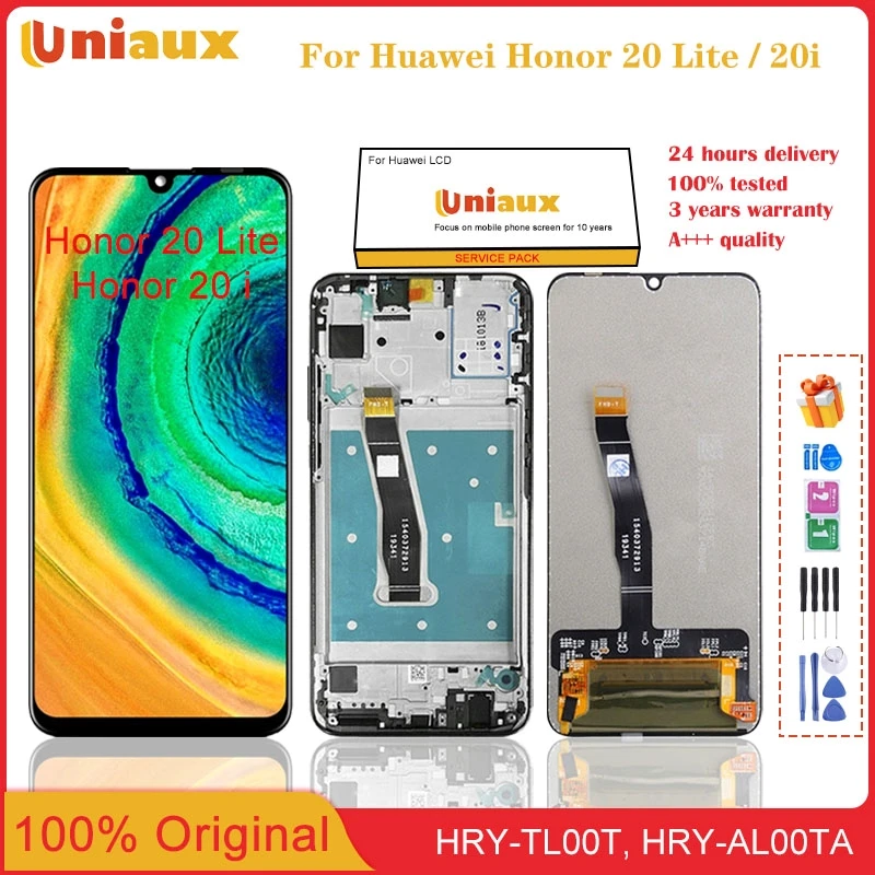 Оригинальный сенсорный ЖК-дисплей 6,21 дюйма для Huawei Honor 20 Lite, дисплей с дигитайзером для замены для Honor 20 Lite Global LCD