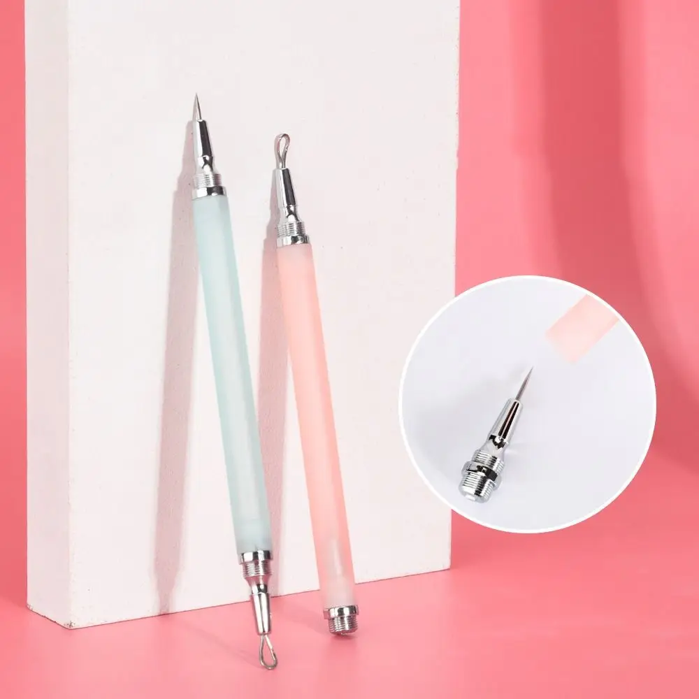 Игла для удаления черных точек с двойной головкой из нержавеющей стали съемные