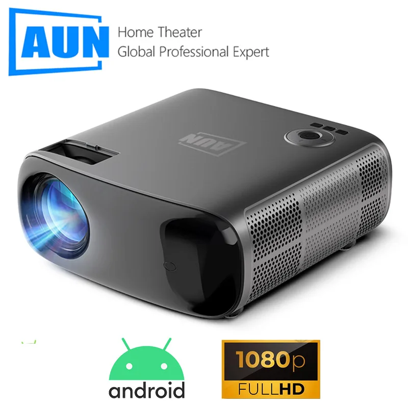 

AUN AKEY9S Android Projector Full HD 1080P Home Theater Cinema WIFI Beamer Smart TV LED Projectors Sync Phone 4k Video Game