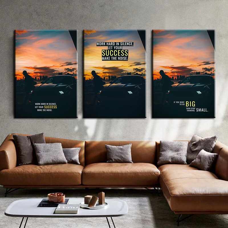 

Inspirational Quotes To Make You Successful Canvas Painting Wall Art Pictures Cuadros For Office Commercial Building Decoration