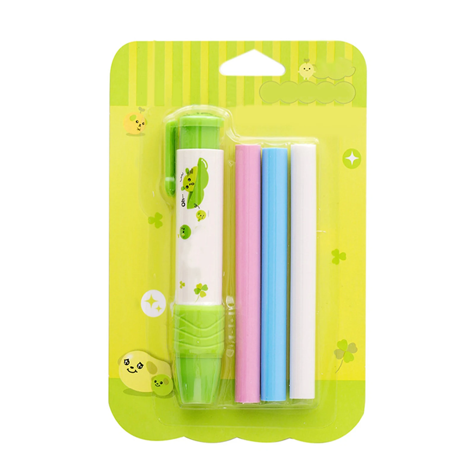 

3pcs Pencil Eraser Cute Cartoon Gift Children Writing Rubber School Office With Pen Case Press Type Drawing Stationary
