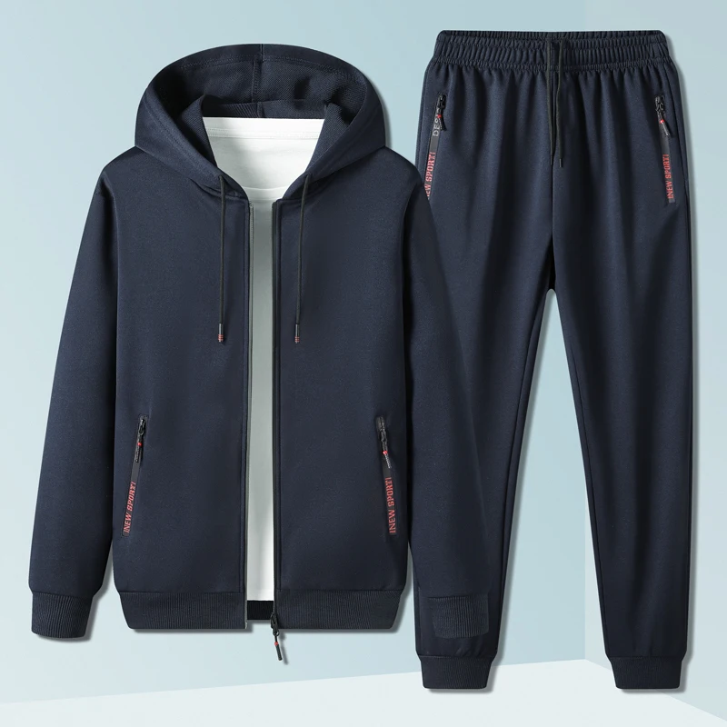 

Men's suit spring and autumn casual sports suit two-piece male sweater sweater pants set hooded sweater set opening