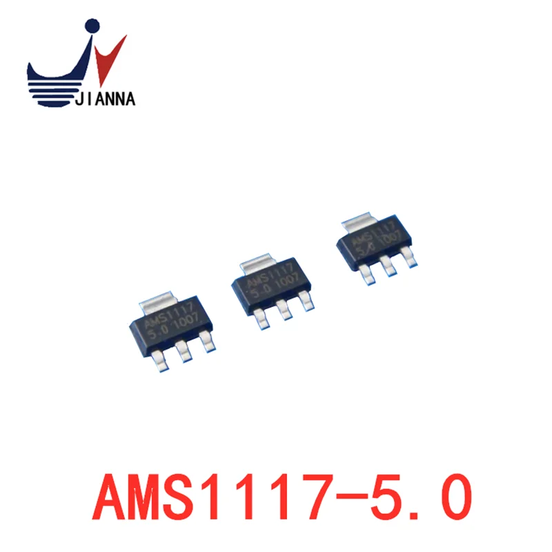 

AMS1117-1.2V 3.3V 5.0V precision three-terminal voltage regulator IC DAC Voltage Regulator LDO patch SOT-223 imported new