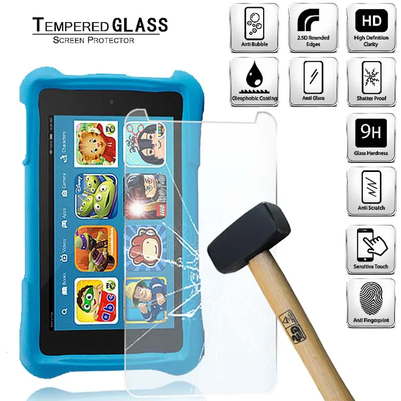 

Защитное закаленное стекло для планшета Kindle Fire 7 Kids Edition (2017) 9H