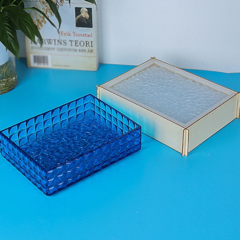 

Diamonds Resin Box Molds with Lids,3D Jar Silicone Mold,Trinket Storage Container Box Mold for Resin Casting Home Decors Y08E