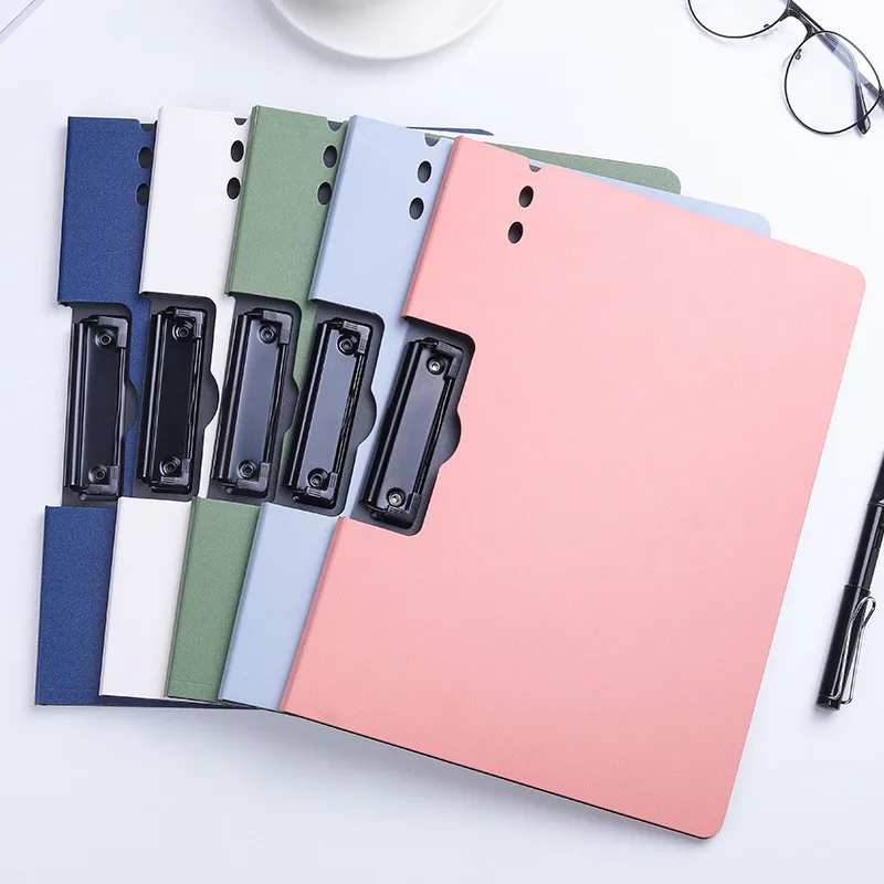 1Pcs A4 Multifunction File Folder Writing Pad Clipboard Memo Clip Board Test Paper Storage Clips Office School Supplies Stationa