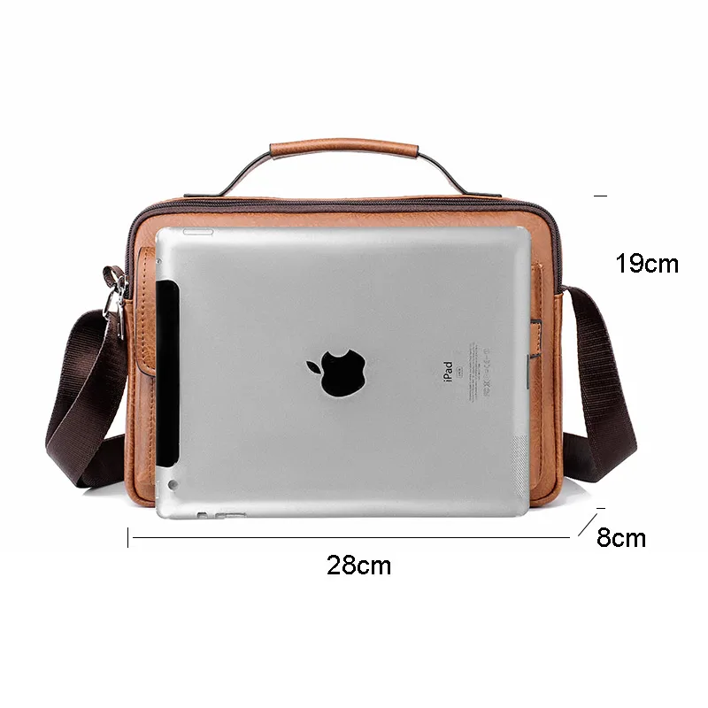 New Men's Shoulder Bag Crossbody PU Leather Luxury Designer Handbag Capacity Men Messenger Bags Top Handle Tote Bag for Male