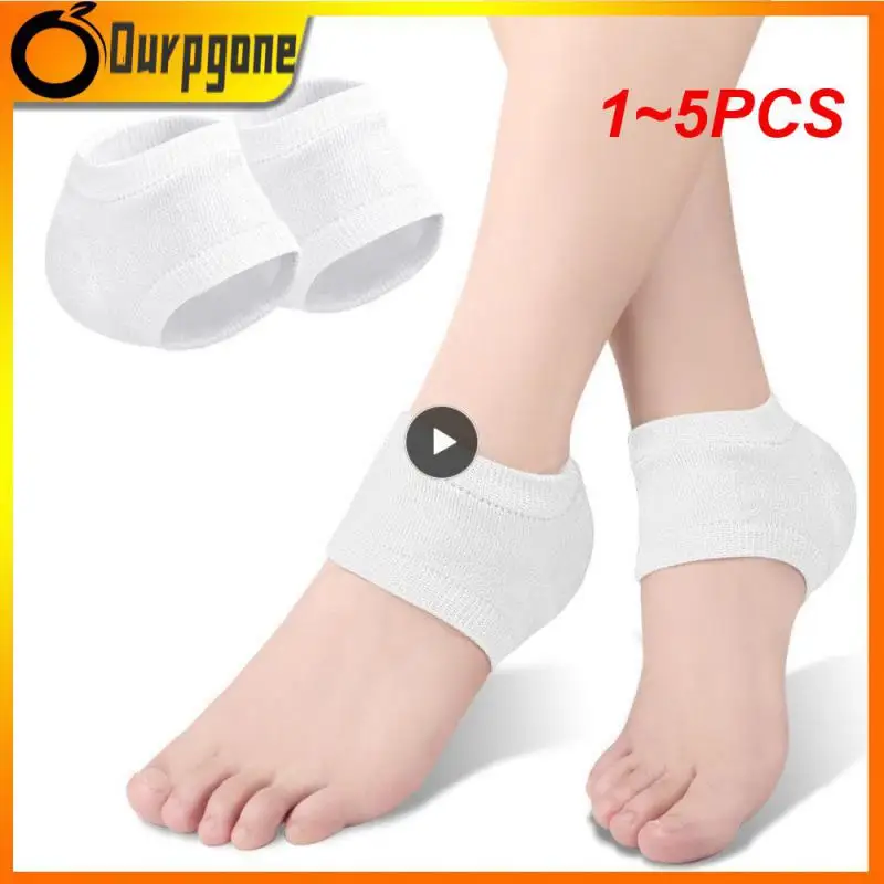 

1~5PCS Gel Silicone Heel Protector Sleeve Heel Pads Heel Cups Plantar Fasciitis Support Feet Care Skin Repair Cushion Half-yard