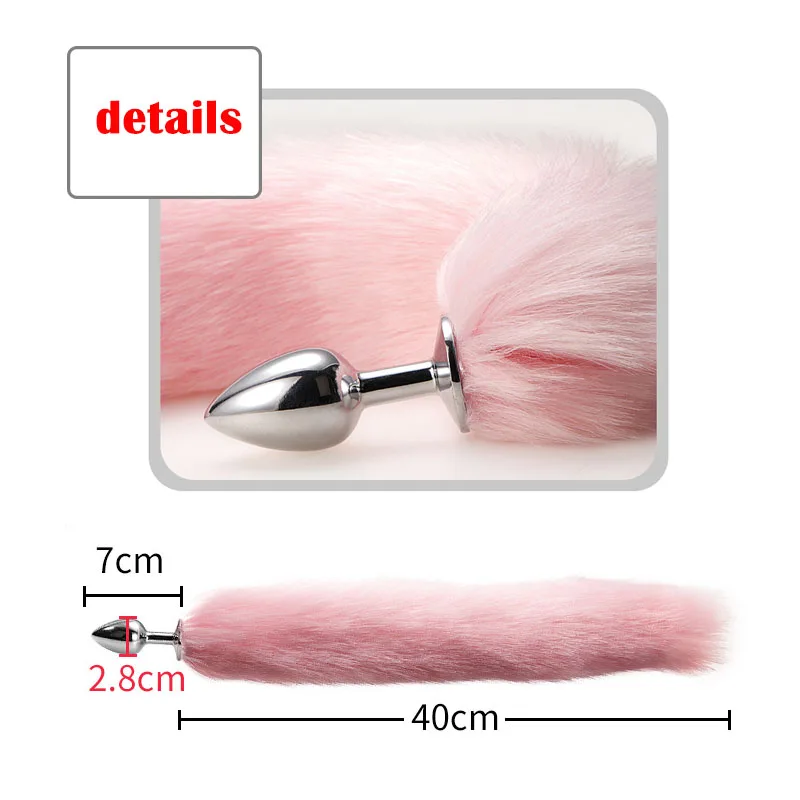 SM игры Анальная пробка с хвостом лисы, плюшевые ушки и ободок с волосами, сексуальная костюмированная девушка-кролик, эротические секс-игрушки для женщин, пар и взрослых продуктов.