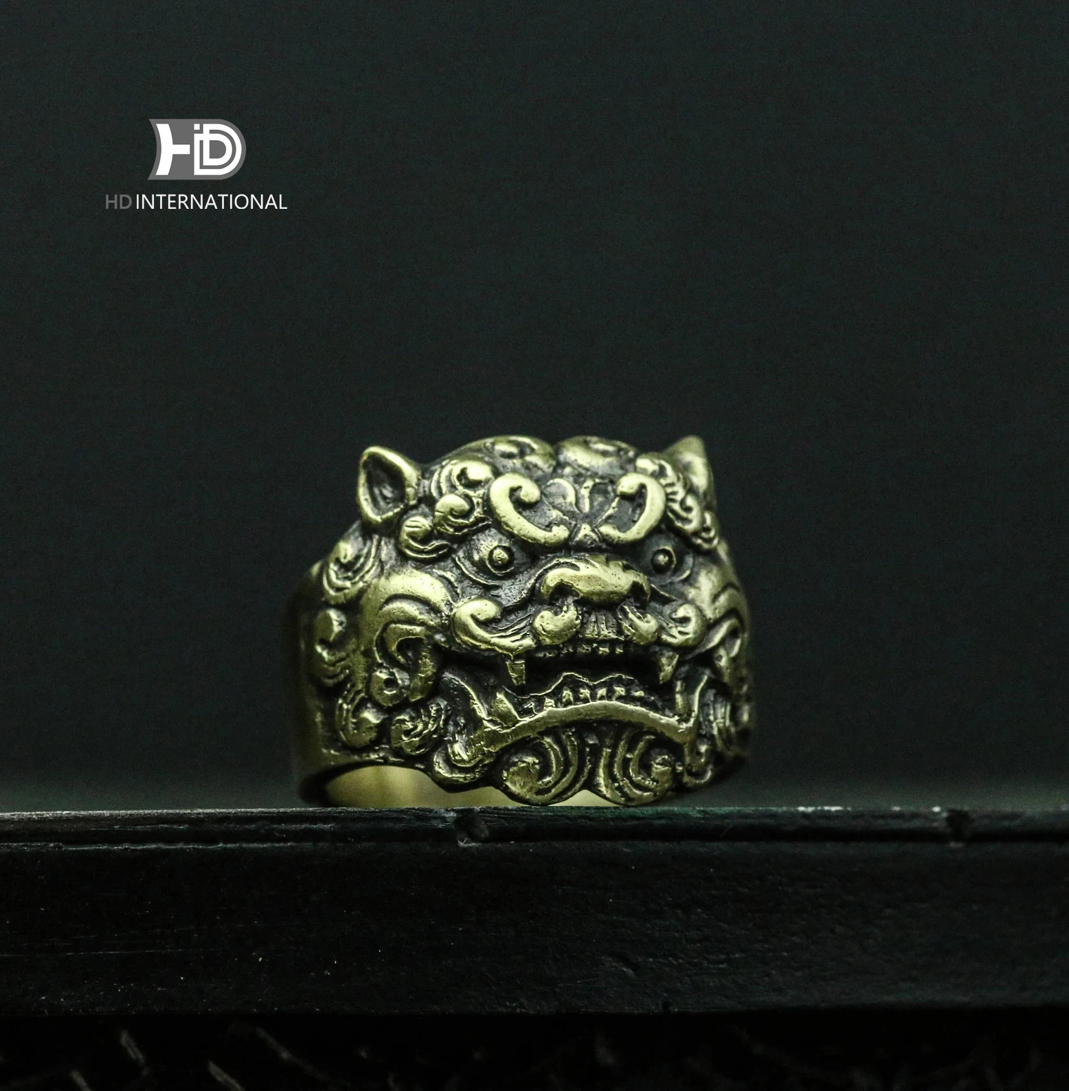 Мужское и женское кольцо с головой льва из нержавеющей стали серебряное золотое