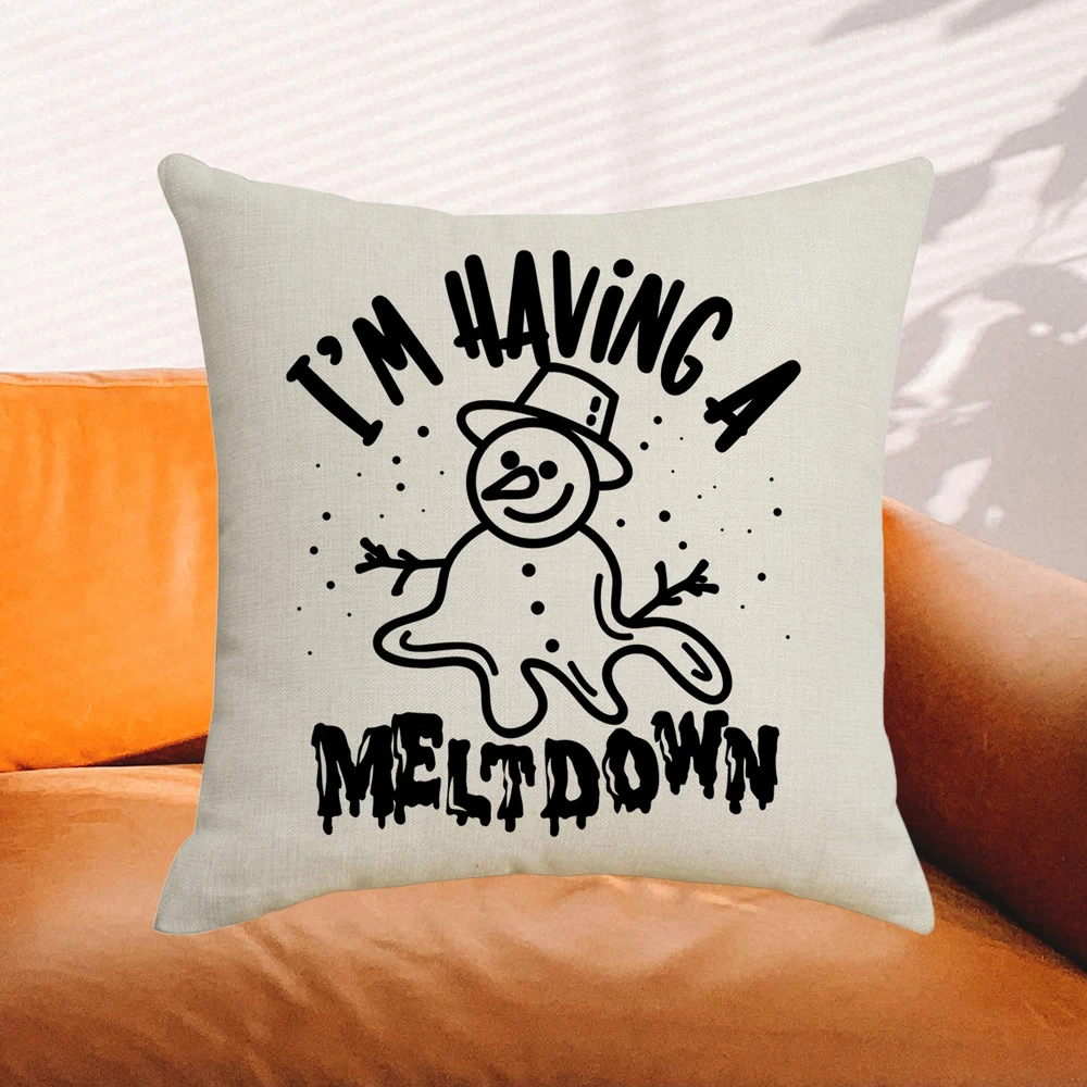 

Аксессуары для дома, Забавный Рождественский чехол для подушки, Рождество 2023, рождественские украшения, новогодний подарок, 45 см