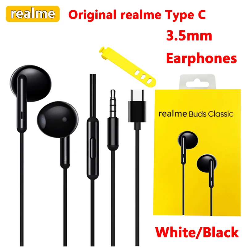 Оригинальные наушники Realme 3 5 мм классические наушники-вкладыши для Narzo 20 30pro GT Neo 8