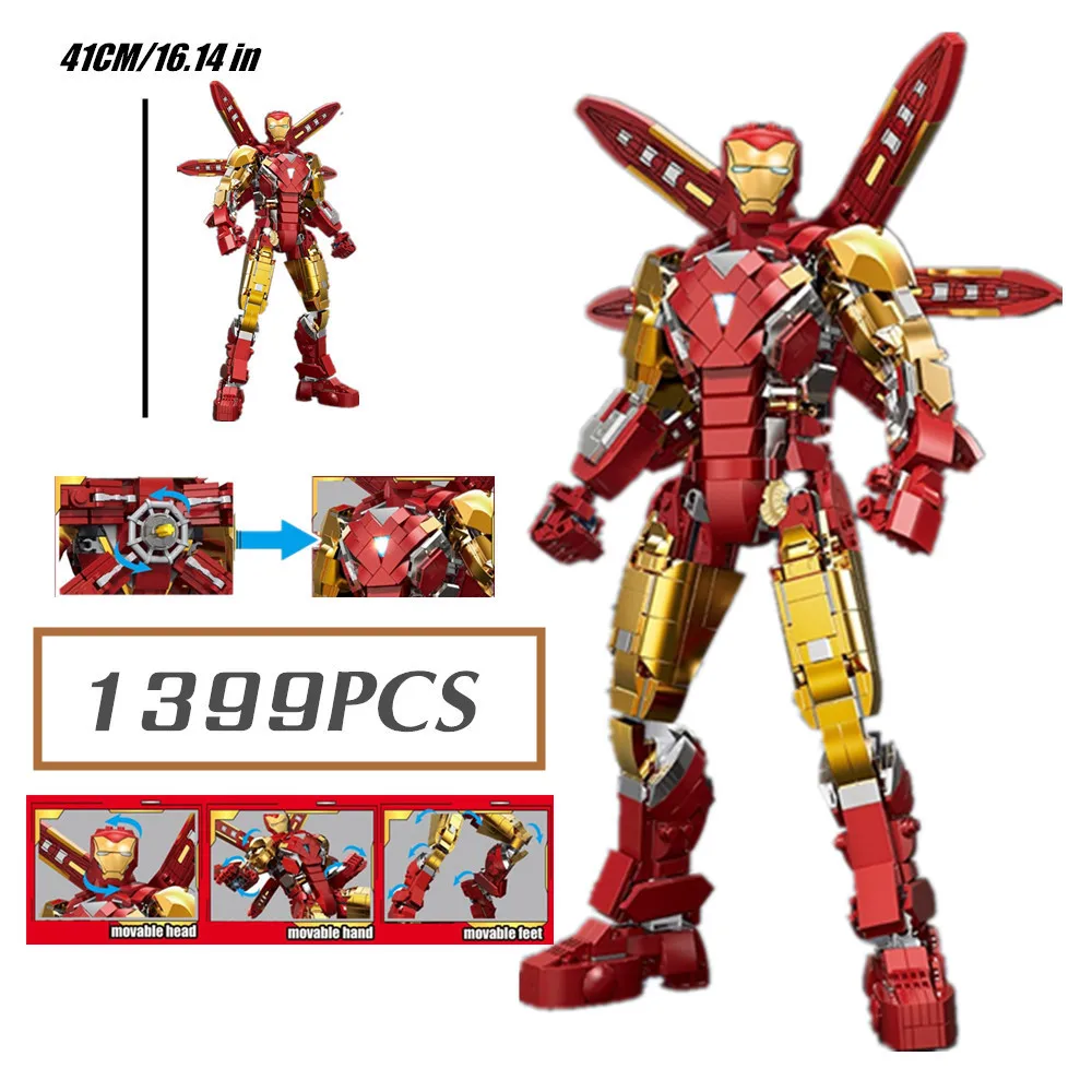 

1399PCS IRONMAN MK85 Disney Marvel Legends Avengers Figure Toy Iron Man Movie Model Building Block Bricks Kids Toys Gift Boys