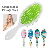 professional massage hair brush flamingo print comb for curly hair straightening brush anti knot fluffy hair womens hair comb