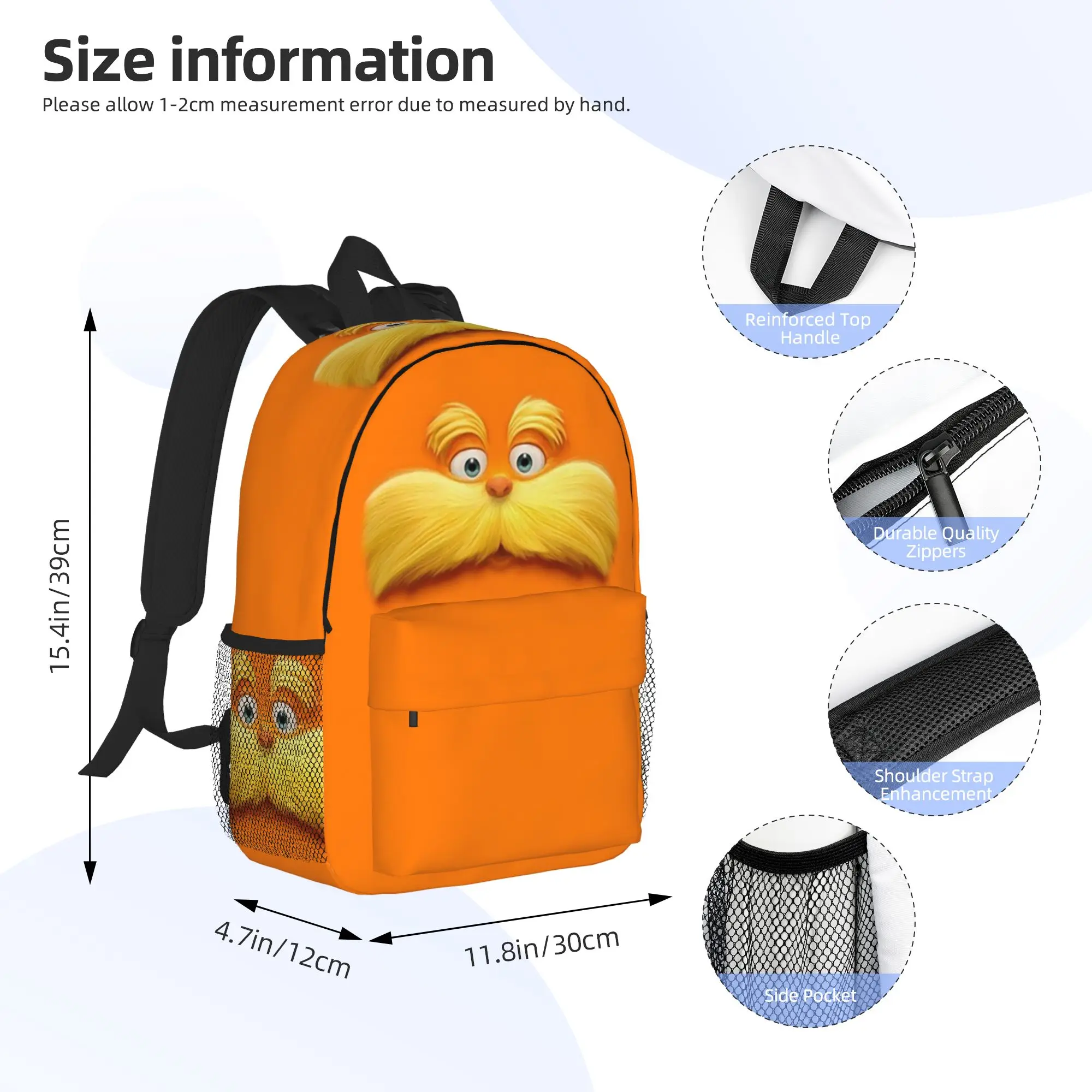Фото Рюкзак Lorax, горячая распродажа, вместительный рюкзак для мальчиков и девочек, сумка через плечо для мужчин и женщин, школьная сумка №2
