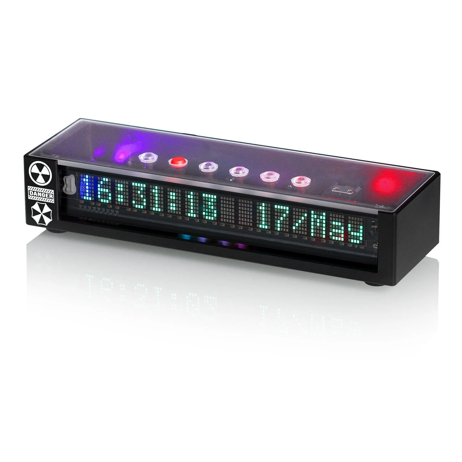 

Audio Spectrum Display RGB Home Decor Clock MIC+LINE Sound Level Meter Home Decor clocks