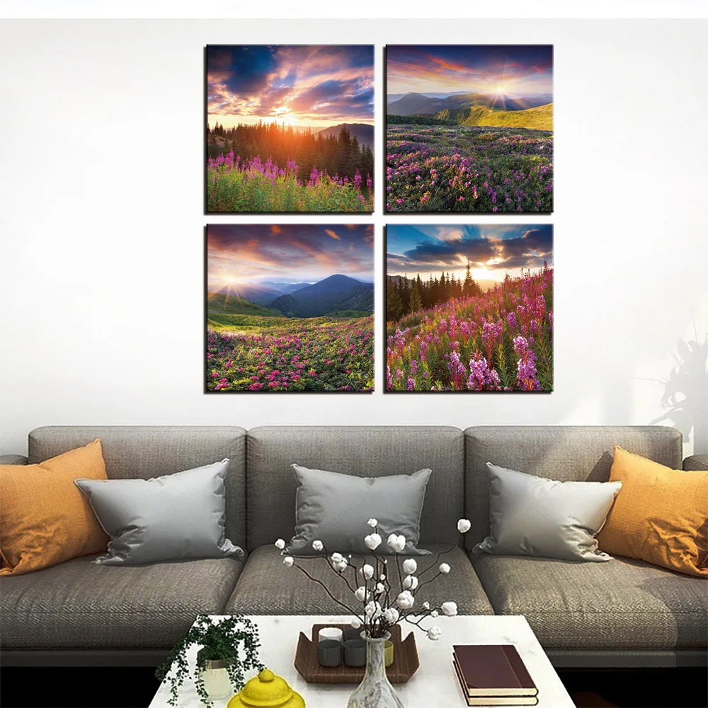 

Настенная живопись на холсте, фуксия, лист, цветок, искусство и HD принты, настенные картины, украшение для дома и офиса