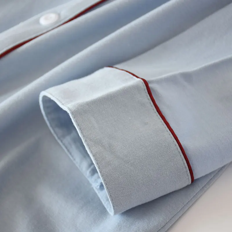 Хлопковое трикотажное платье-рубашка-кардиган с длинными рукавами для женщин