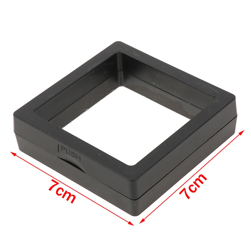 

Коробка для хранения ювелирных украшений из полиэтиленовой пленки, коробка для хранения ювелирных украшений, брошей, монет, драгоценных камней, прозрачное декоративное кольцо с плавающими элементами, защита от пыли