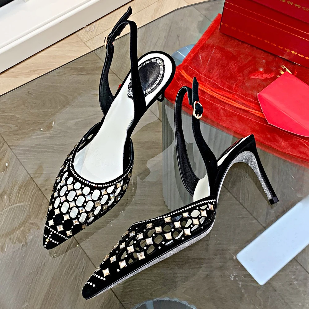

Заводская цена 2022 новейшие стили женские туфли большого размера Женская Черная вечерние няя Роскошная обувь из искусственной кожи на шпиль...