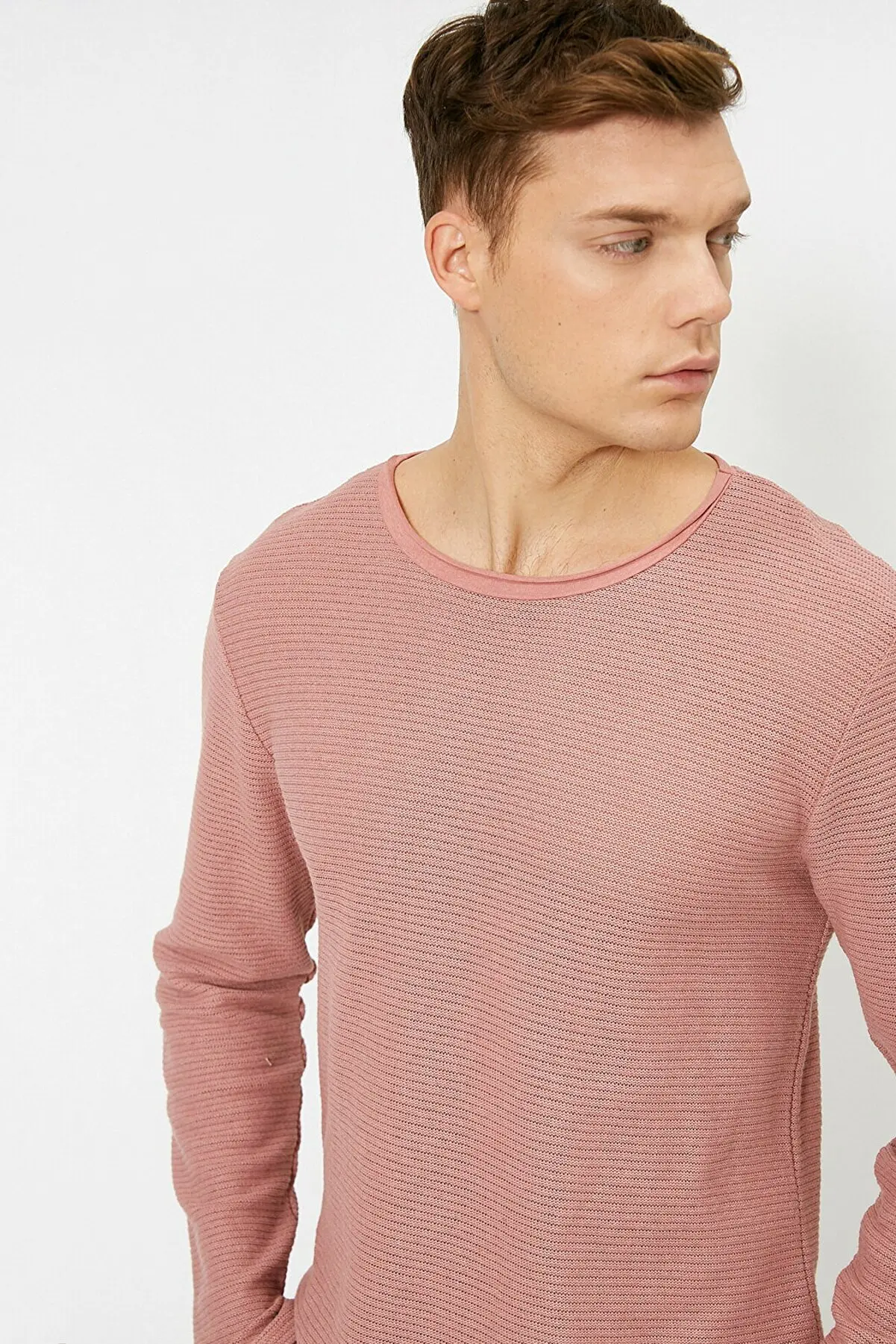 

Cycling collar textured fabric seasonal slim fit sweater Sweater sweater Cardigan Tops Pullover Sweatshirt 34453018