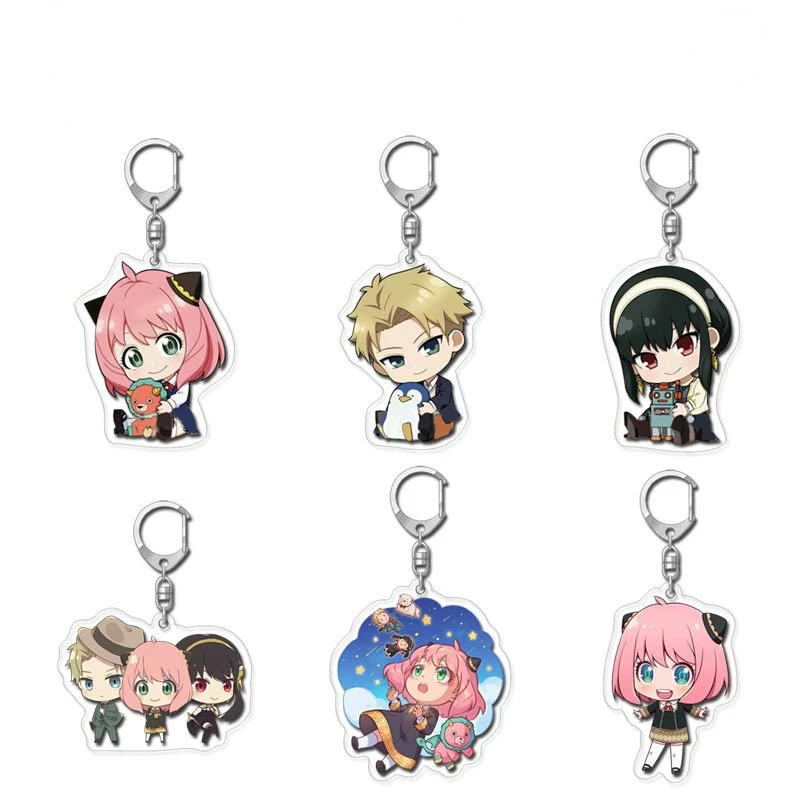 

New Anime Spy Play House Surrounding Trendy Cool Keychain Pendant Car Bag Pendant Wholesale Holiday Gifts for Friends and Family