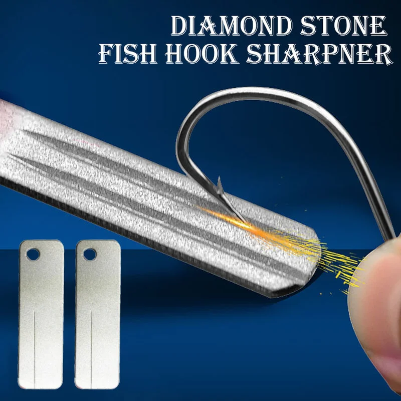 Affilacoltelli da pesca pietra diamantata portatile amo da pesca affilare strumenti coltello portachiavi in pietra per affilare per accessori da pesca all'aperto