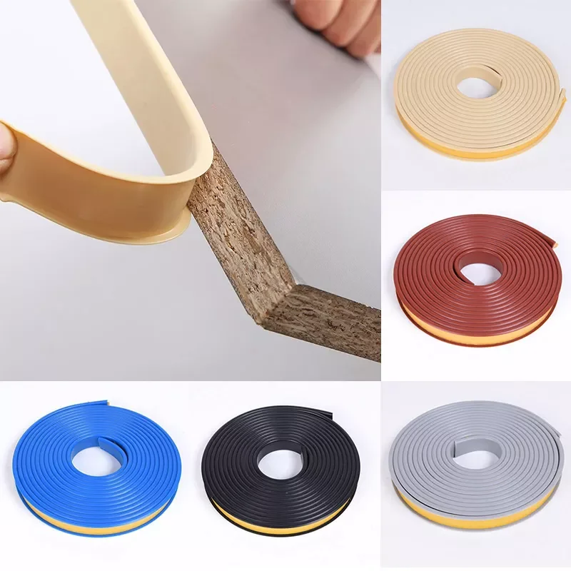 

NEW Self-Adhesive Edge Banding Tape Furniture Wood Board Cabinet Table Chair Protector Cover U-Shaped Silicone Rubber Seal Strip