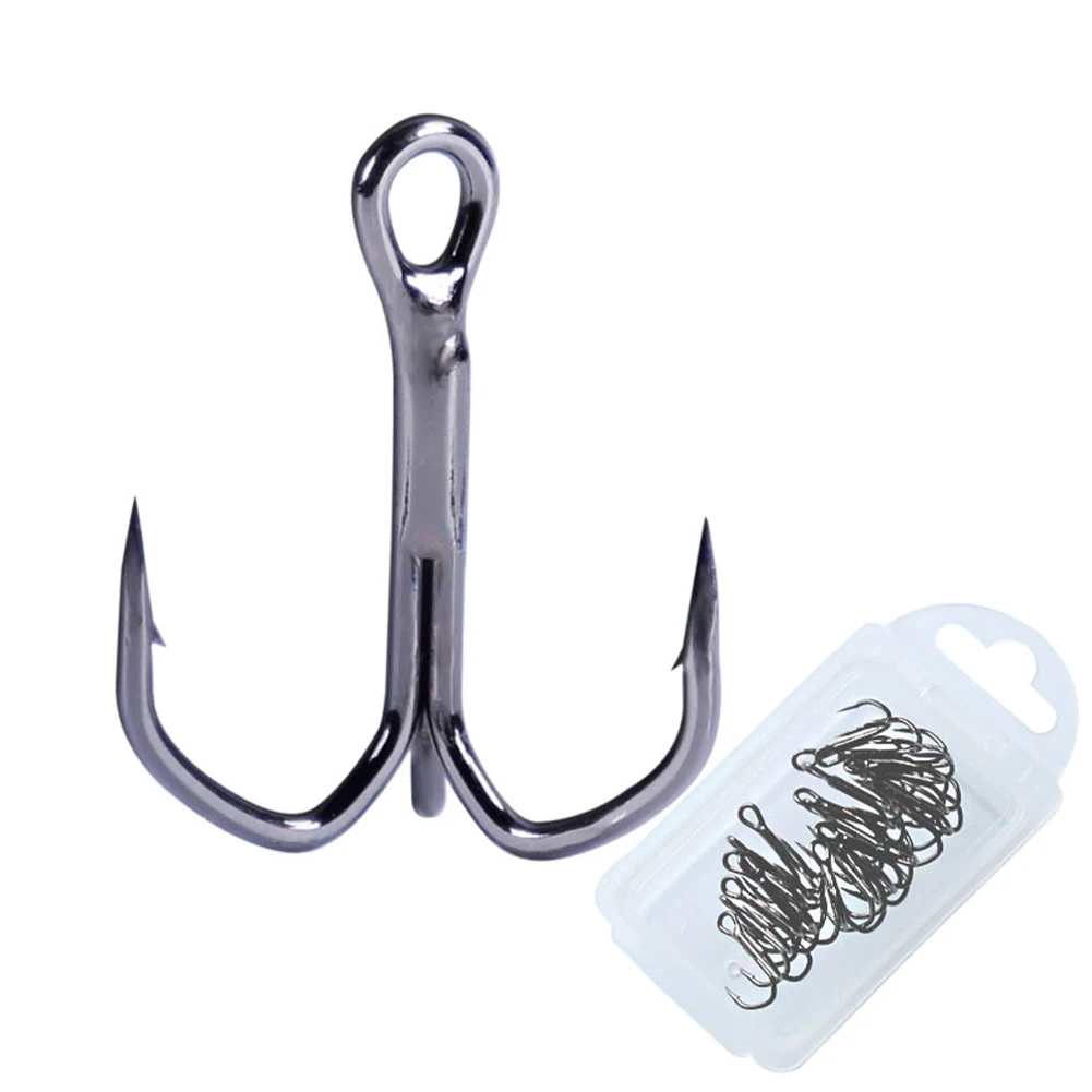 

20pcs/lot Herring Trout Sharper Tip Fishing Hook Firmly Durable Reusable High Carbon Steel Treble Barbed Bait Saltwater Hooks