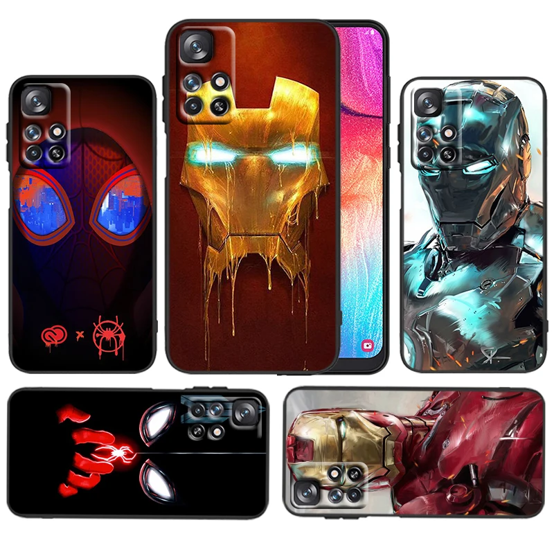 

marvel hero pretty For Xiaomi Redmi 11 Prime 10 10X 9T 9C 9C 8 A1 K50 K40S Gaming 4G 5G Silicone Black Phone Case