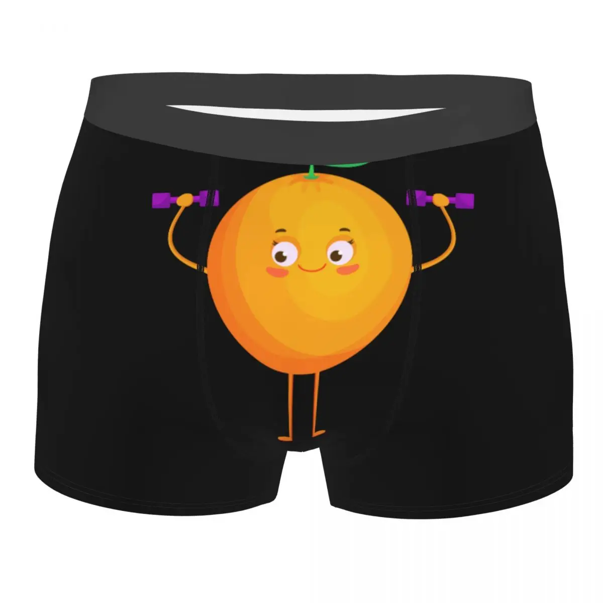 

Boxershorts Men Comforable Panties Set Active Cartoon Orange Underwear Man Boxer
