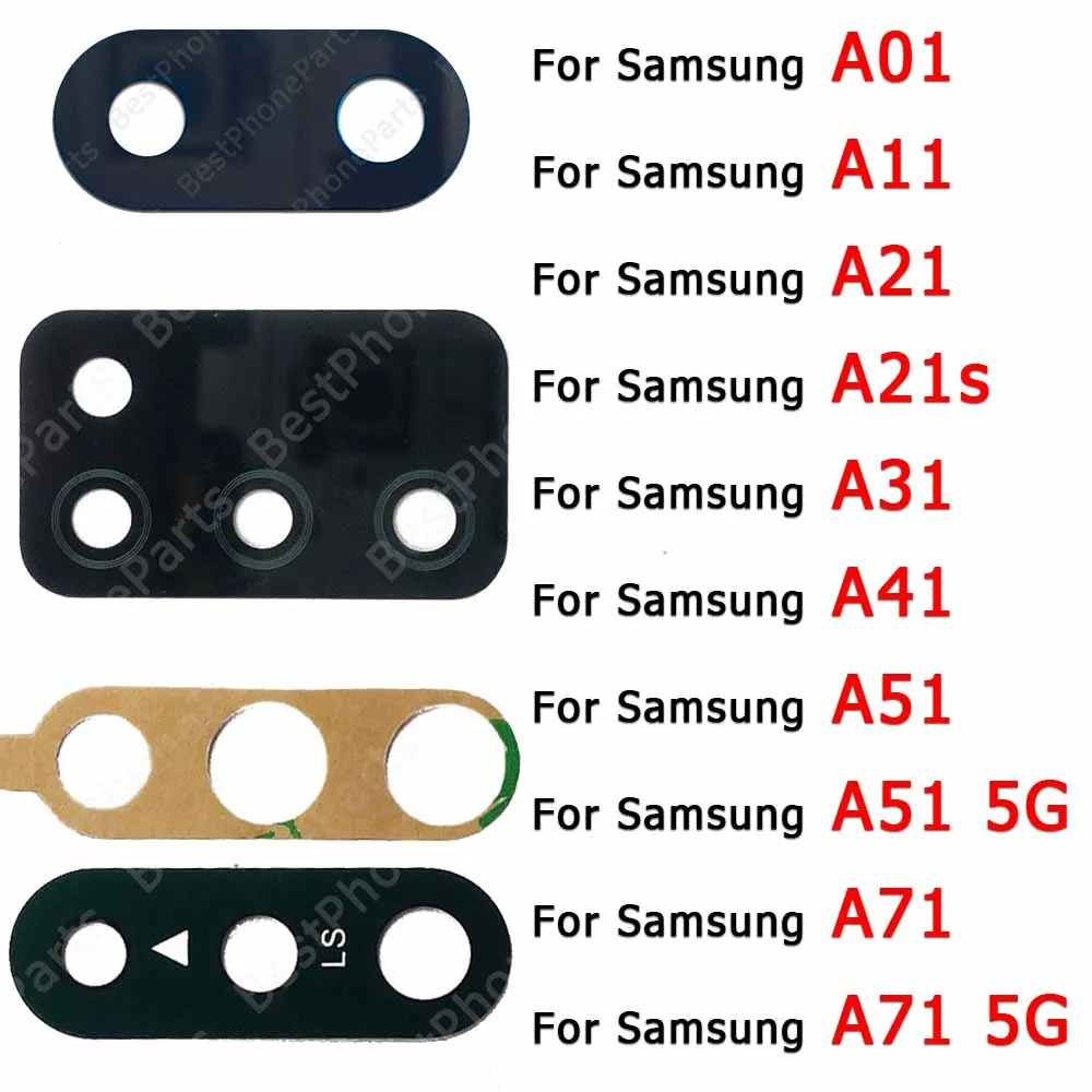 

Original Rear Back Camera Lens Glass Lens Cover For Samsung Galaxy A51 A71 5G A01 A11 A21 A21s A31 A41 With Adhesive Sticker