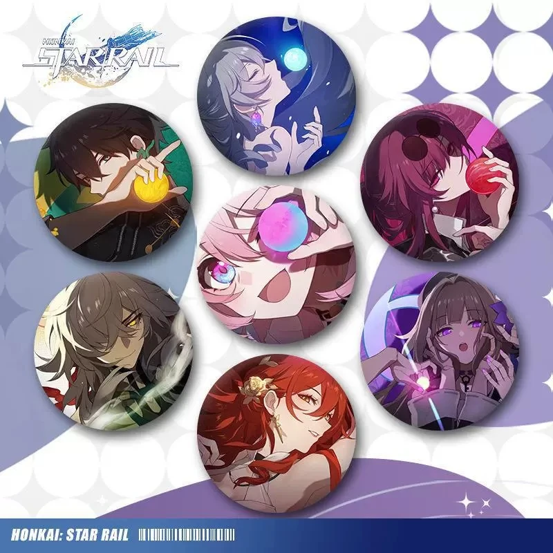 

Аниме Honkai: Star Rail Bronya Qingque Jingyuan Danheng, мультяшный кулон на кнопке, косплей, коллекционный подарок