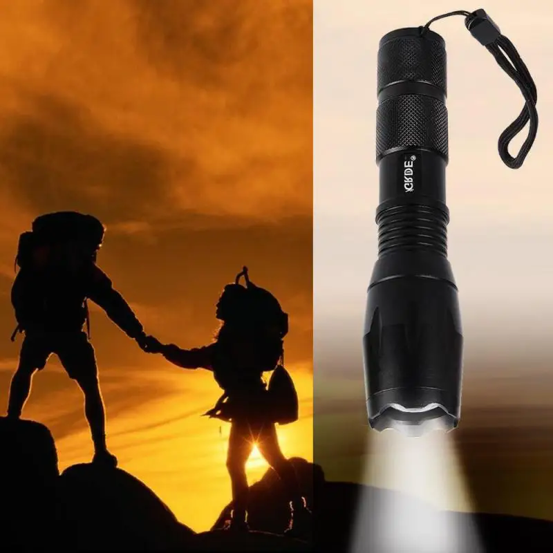 

Hunting T6 Telescopic Zoom Flashlight 5 modes Hunting Wholesale L2 Flashlight Aluminum Alloy Bicycle Accessories Camping