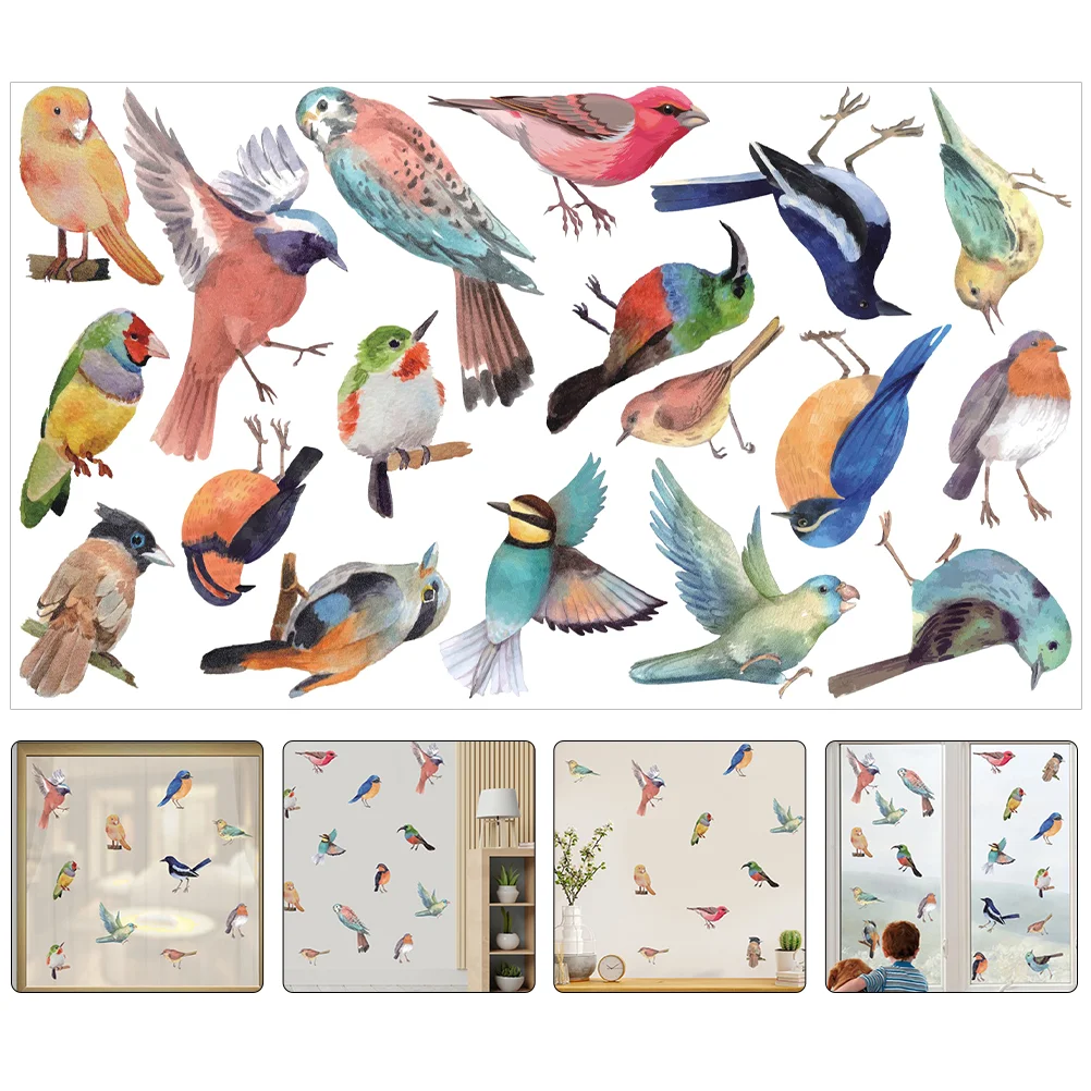 

Wall Sticker Bird Stickers Decal Pattern Paper Room Decals Decor Corridor Diy Decorative Background Garden Living Kids Birds