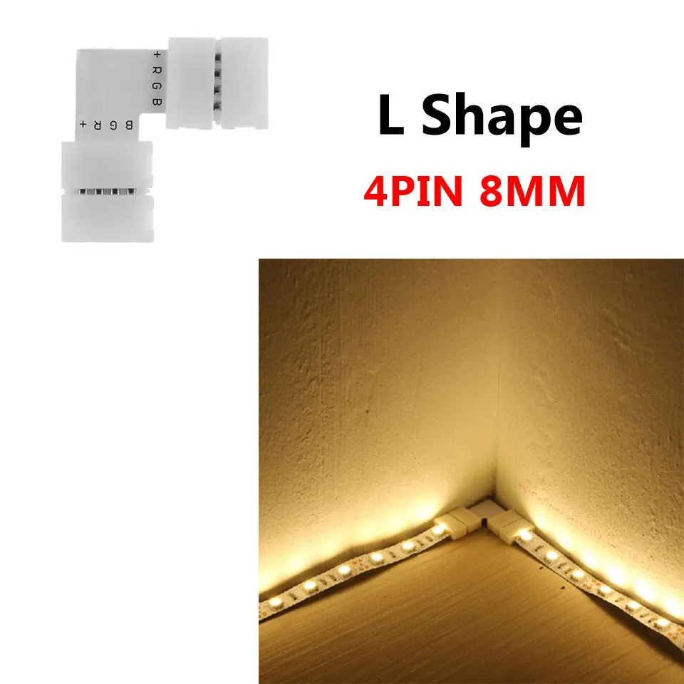 HTHwish LED Strip Connector 2 4 Pin 8/10MM