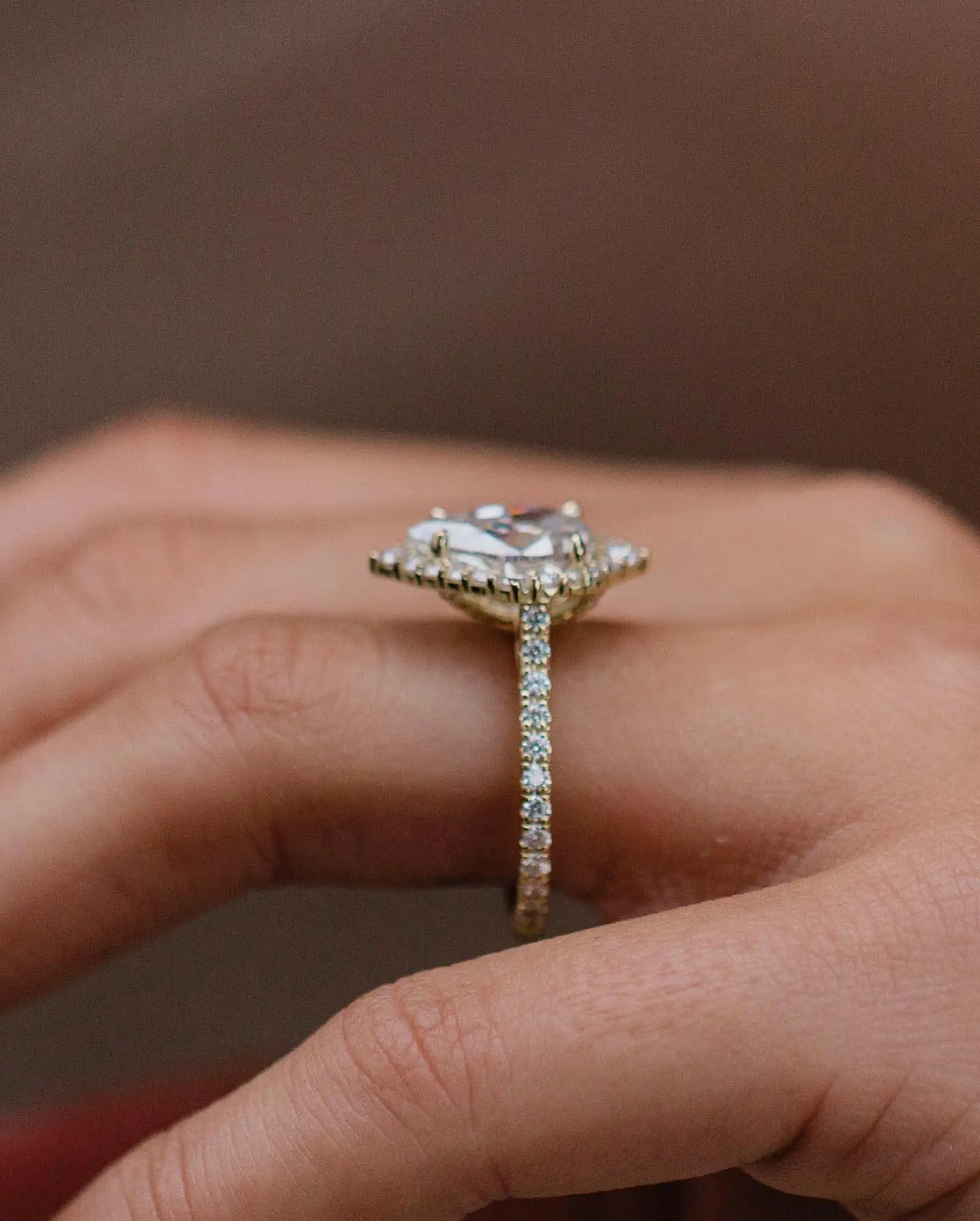JOVOVASMILE 14k Yellow Gold Moissanite Wedding Rings 2Carat10x7mm Crushed Ice Hybrid Pear Woman Jewelry Alianza Acero Inoxidable