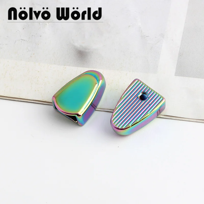 

20-100pcs 9mm Rainbow 5# Zipper Decoration End Clip Handbag Purse Tail Clasp DIY Bag Metal Stopper Accessories