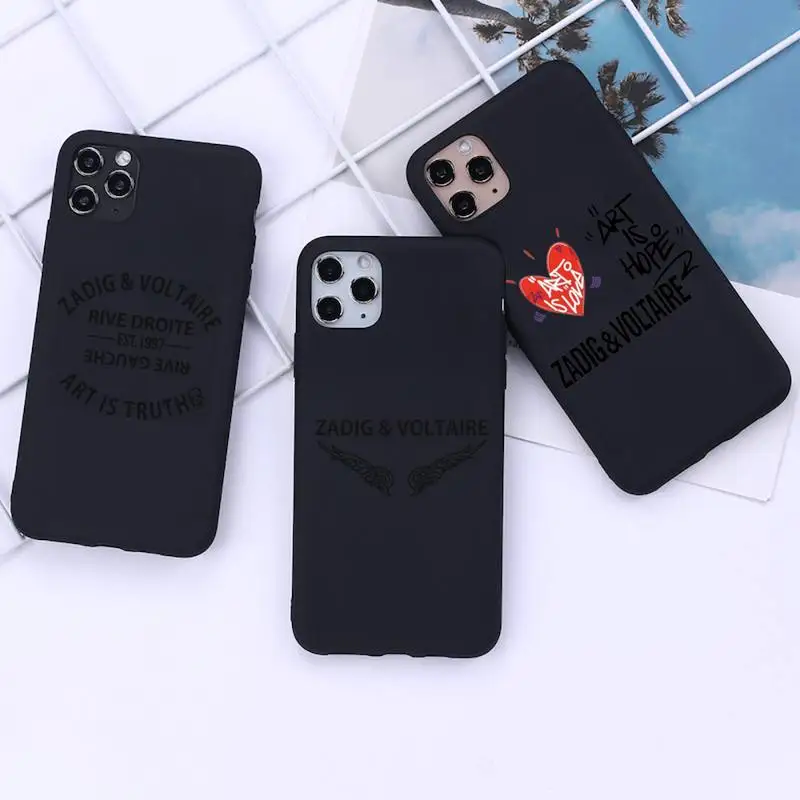

Zadig Flower Pattern Voltaire Phone Case for iphone 13 12 11 Pro Mini XS MAX 8 7 Plus X 2020 XR cover