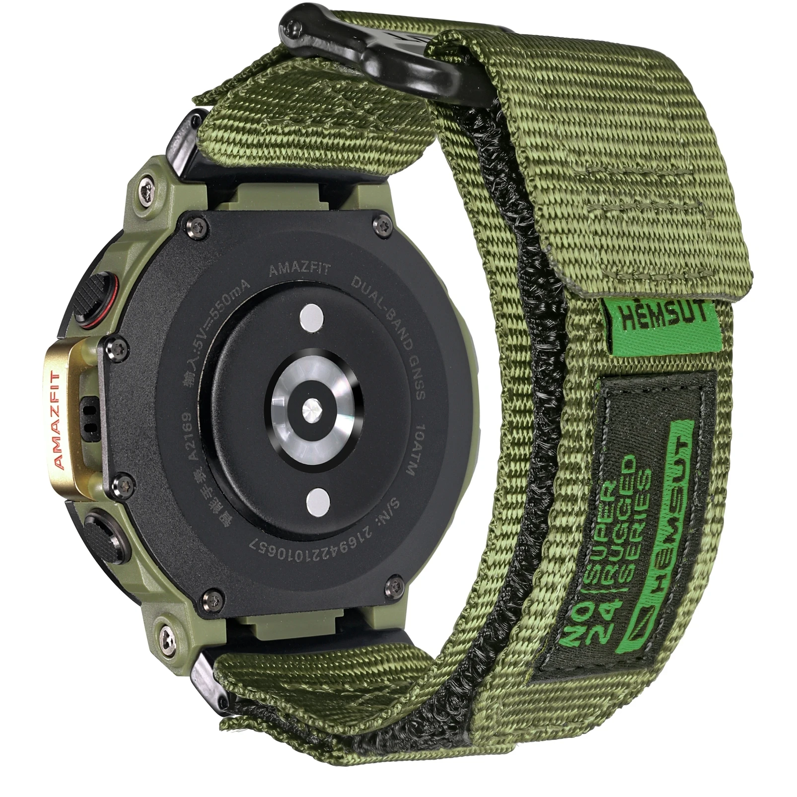 Hemsut Nylon Watch Band for Amazfit T-Rex 2 Replacement Straps for Amazfit T Rex Pro